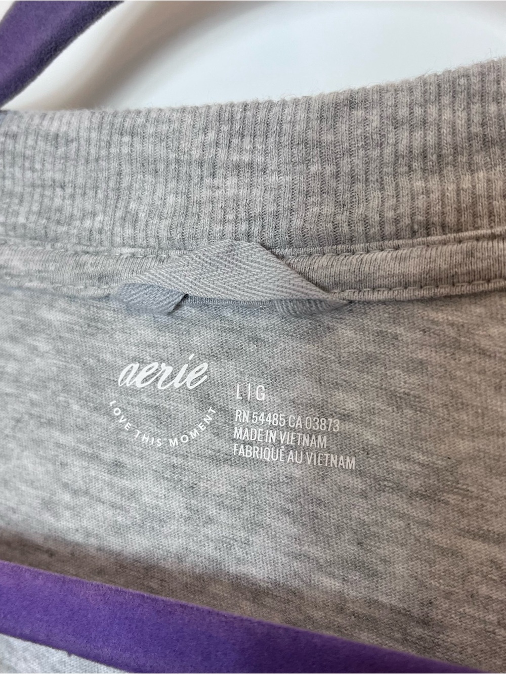 Aerie Oversized Lightweight Gray Long Sleeve Sweater Shirt Large Cotton - Picture 3 of 5